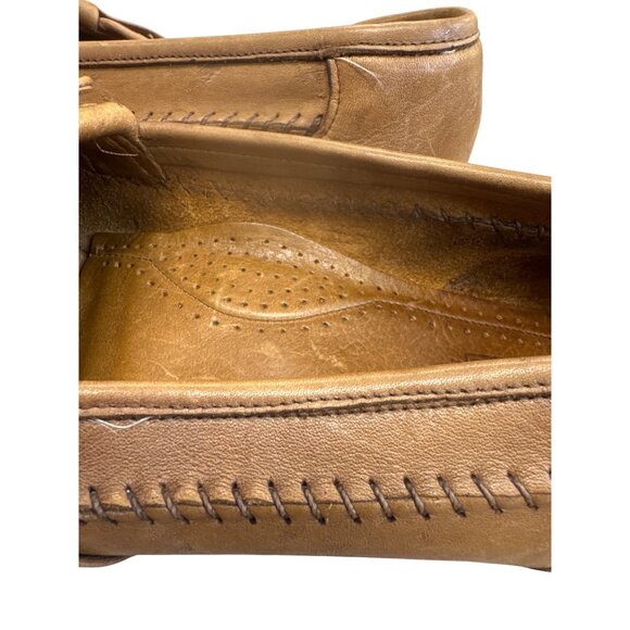 Frye Mens Brown Leather Tassel Slip-On Loafers Size 12D main image 10